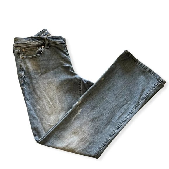 INC Denim Boot Leg Curvy Fit Distressed Blue Early 2000's Y2K Jeans - Picture 3 of 5